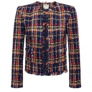 L’agence Multi Color Tweed Jacket